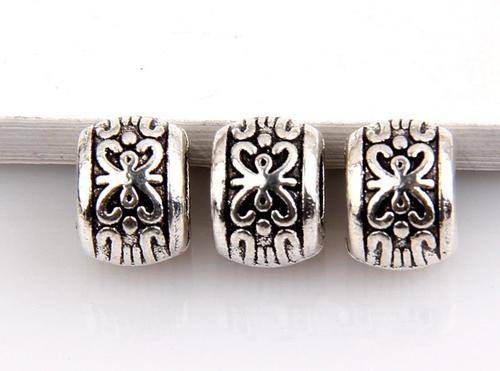 1  pcs Zinc alloy nice round charms big hole bead  (3.5mm)