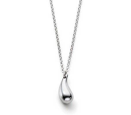 Genuine 925 Sterling Silver Tear Drop Necklace