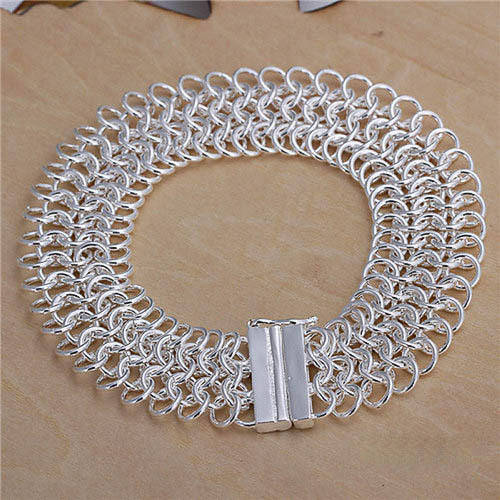 SILVER PLATED ROLO CHAIN BRACELET