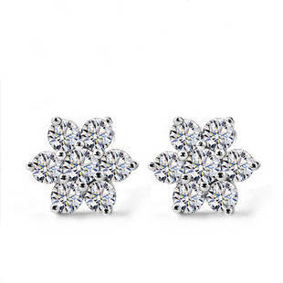 Genuine 925 Sterling Silver Stud Earings