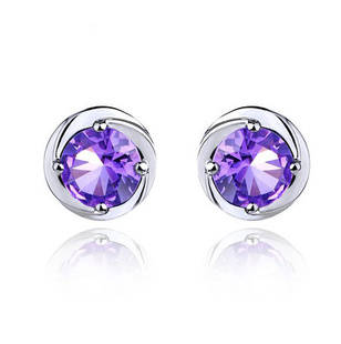 Genuine 925 Sterling Silver Stud Earings