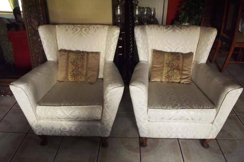 2 Antique wingback chairs