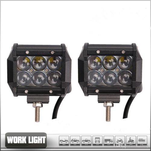 SET(2pcs) /4inch  4D 18W LED Work Light Bar