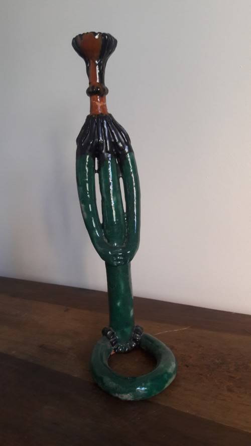 Stunning pair of unique shaped candle stick holders