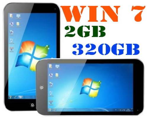 10.1" Windows 7 Tablet PC Pad, Intel Inside, 2GB Ram, 320GB HDD Built in 3G(HUAWEI 770) Modem