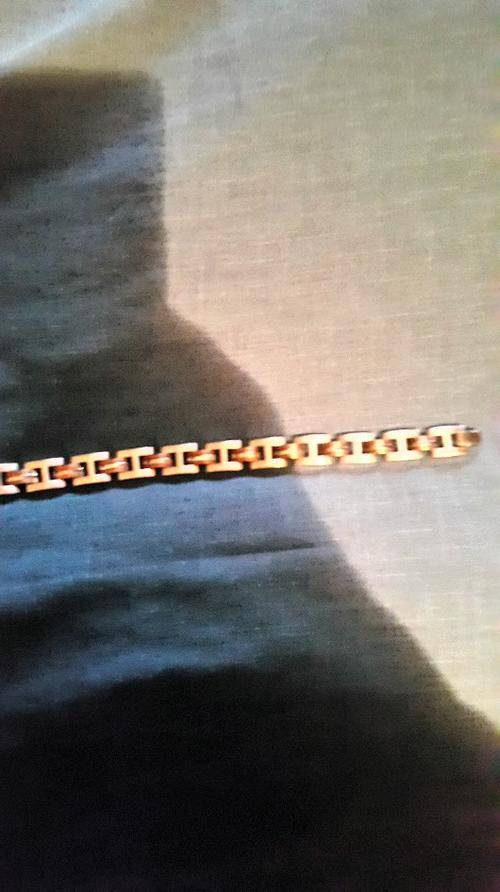 mens silver and bronze bracelet great condition