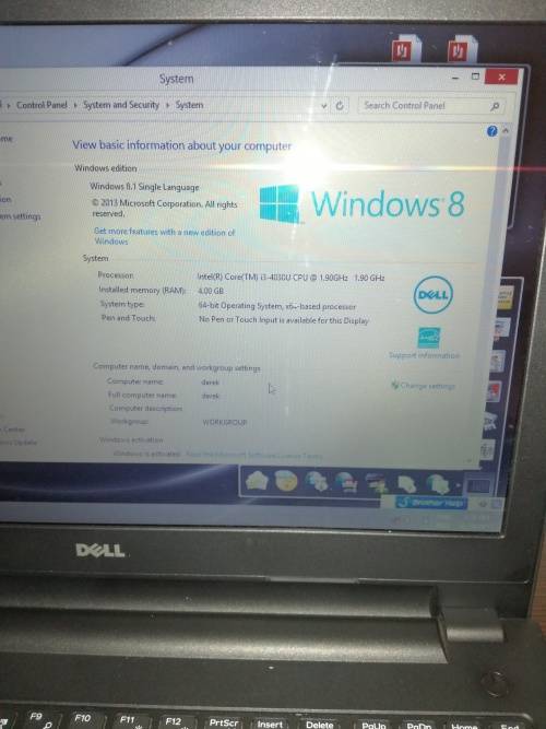 Dell laptop spotless only used as a spare when main laptop goes in for repairs/upgrades