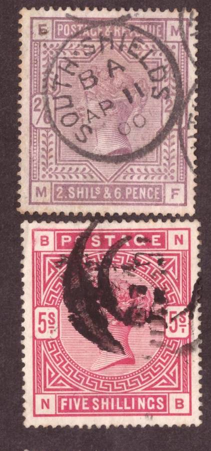 Q.V.   GB 1887 JUBILEE 2 /6 and 5/ used
