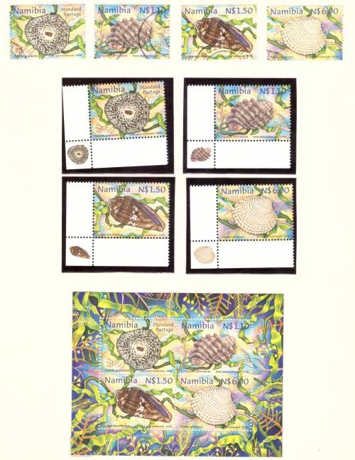 1998 NAMIBIA . Scott # 903-906. MNH  set.  Used set, and souvenir sheet MNH.