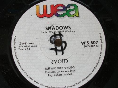 Evoid - Shadows (7" LP) (1983) (South African Pop/Rock)