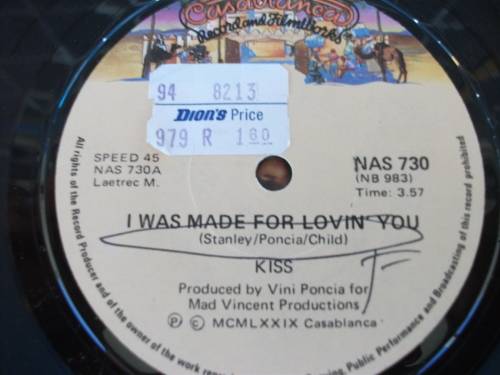Kiss - I Was Made For Lovin' You (1979) (7")