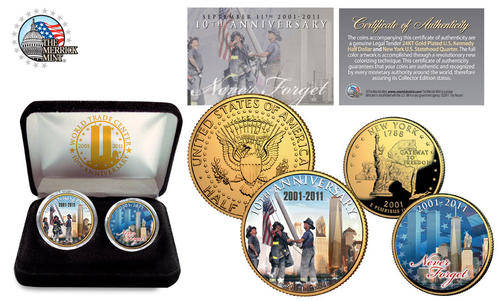 World Trade Center 9/11 *10th Anniversary* 2-Coin 24K U.S. Legal Tender Set