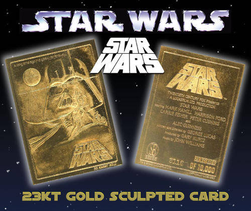 STAR WARS Original Movie Poster 23K GOLD CARD