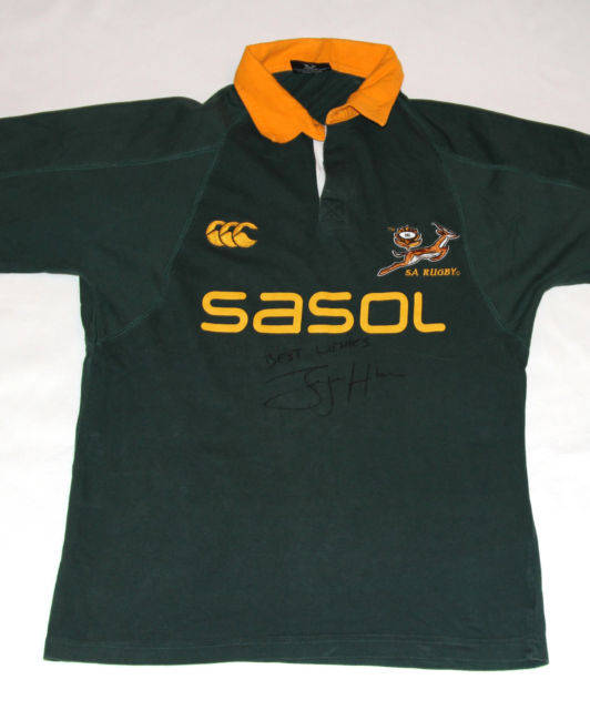 Bryan Habana Autographed South Africa Rugby Shirt with COA
