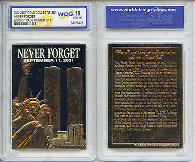 World Trade Center 9/11 23K Gold Card *Original Black Gold* - GRADED GEM-MINT 10