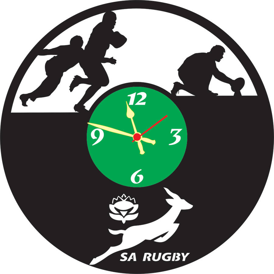 Springboks Rugby Vinyl LP Wall Clock