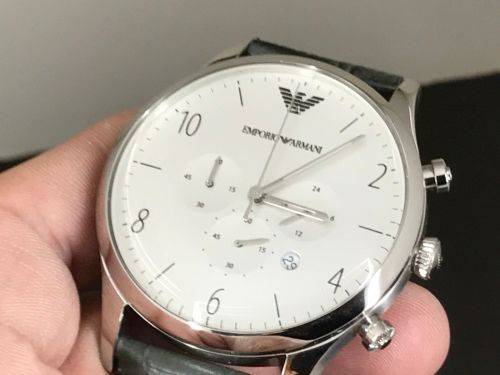 Emporio Armani Classic Silver Dial Chronograph AR1861