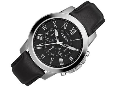 FOSSIL MENS QUALITY FS4812 CHRONOGRAPH IN STOCK WITH FOSSIL TIN AND MANUAL
