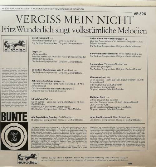 Fritz Wunderlich - Record