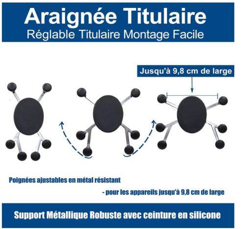 Bike or Motorcycle Cell Phone Mount - For any Smartphone & GPS - MOTOPOWER MP0619