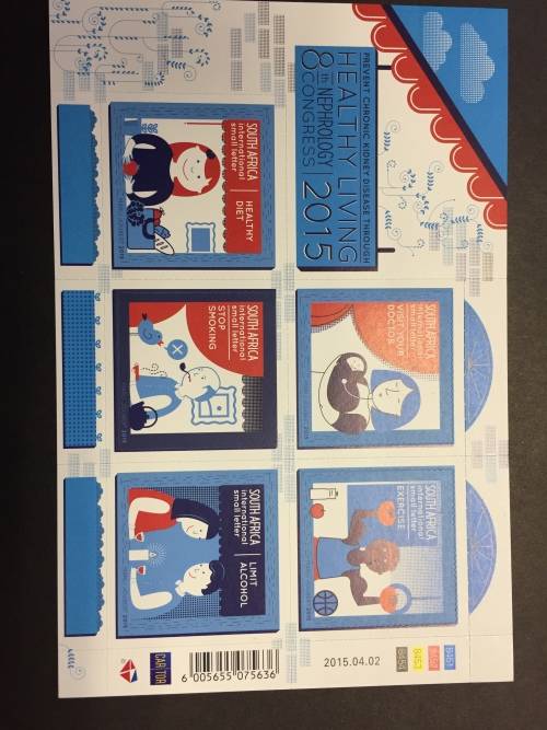 RSA Mint Stamps - 2015 Healthy Living 8th Nephrology Congress