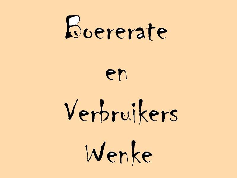 Boererate en Verbruikers Wenke - EBook (Free Shipping)