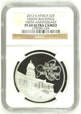 **2013 Union Buildings - 100th Anniversary**Silver Crown R2**NGC PF69 Ultra Cameo***