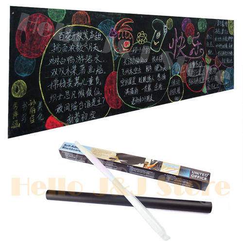 IN STOCK - 45 x 200cm Chalk Board Decal Vynil Sticker with 4 Free Chalks