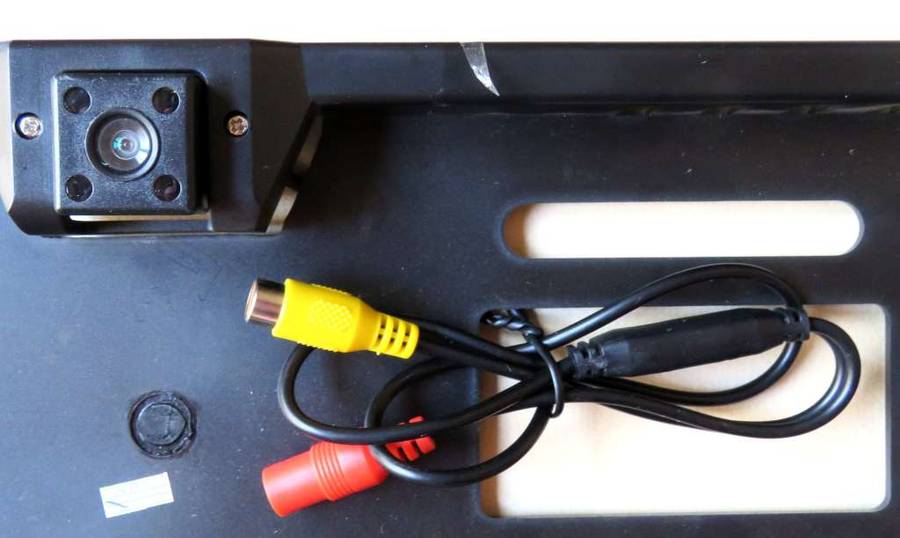 VEHICLE REAR-VIEW NUMBER-PLATE INTEGRAL CAMERA + 4.3 inch MONITOR + Cabling