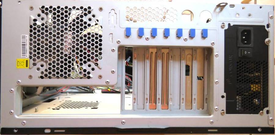 COOLERMASTER CENTURION MIDI TOWER, BLACK PC GAMING CASE WITH POWER SUPPLY.