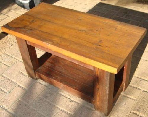 Solid Oregon Pine small Side table pedistal