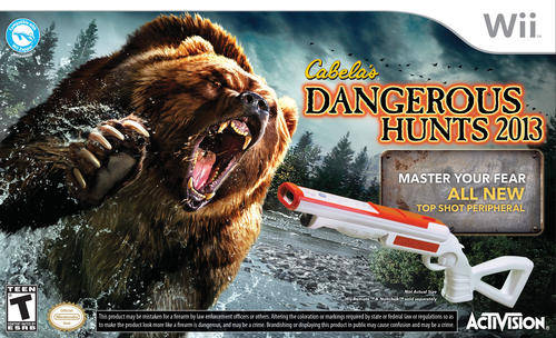CABELA DANGEROUS HUNTS 2013 - BUNDLE - Wii - Activision (Game and Gun)