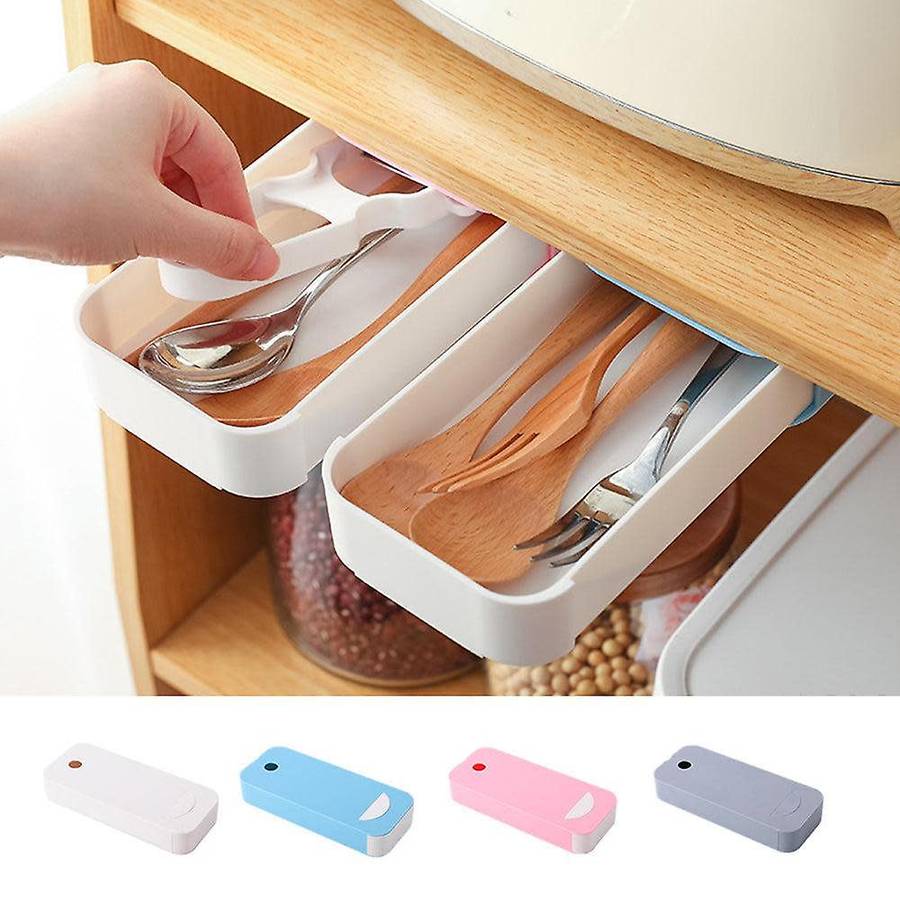 Hidden Holder / Desk Organizer / Memo Pen Stationery Storage Box Case Desk Drawer