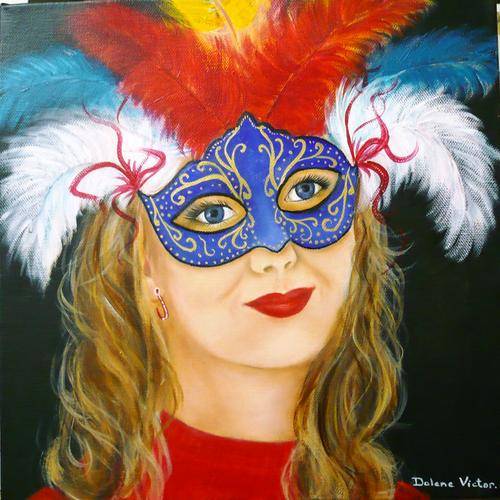 VENETIAN MASKS 4 - ORIGINAL PAINTING BY DALENE VICTOR