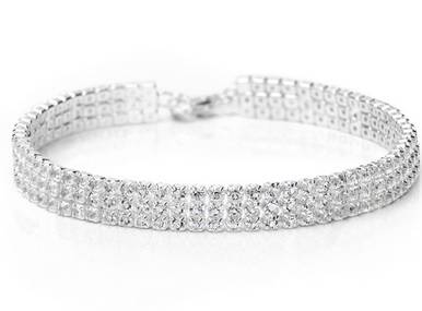 Platinum Plated Rhinestone Bracelet