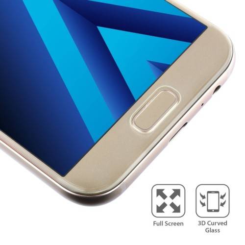 3D Curved Full Cover Tempered Glass Screen Protector For Samsung Galaxy A5 2017 , Local Stock.