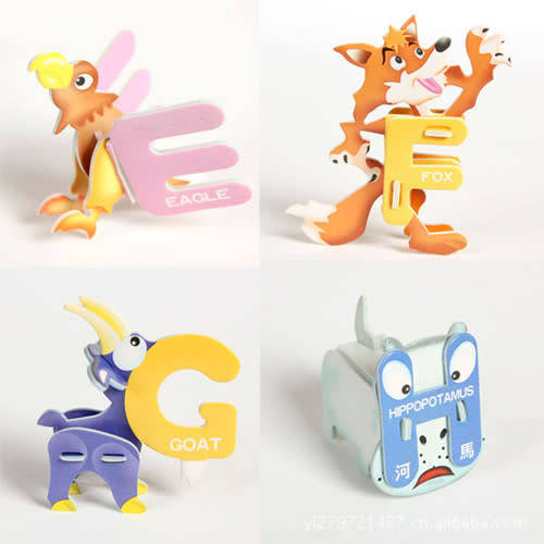 3D English Alphabet Educational Letter Puzzles - 26 letters