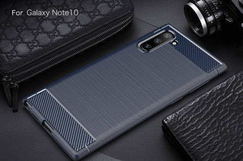 Carbon Fibre Silicone Gel Case Cover For Samsung Galaxy Note10