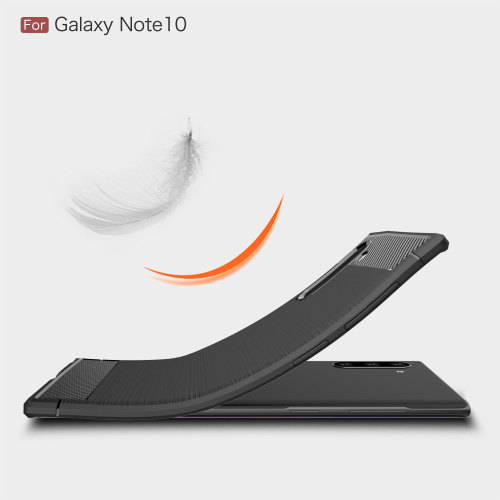 Carbon Fibre Silicone Gel Case Cover For Samsung Galaxy Note10