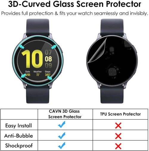 Full Curved Edge Screen Protector Compatible with Samsung Galaxy Watch Active 2 40mm
