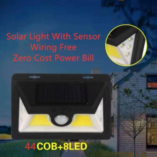 Pack Of 2 Solar Lights 44COB Leds Plus 8LEDs Solar Motion Sensor Wall Light Wireless Motion Sensor