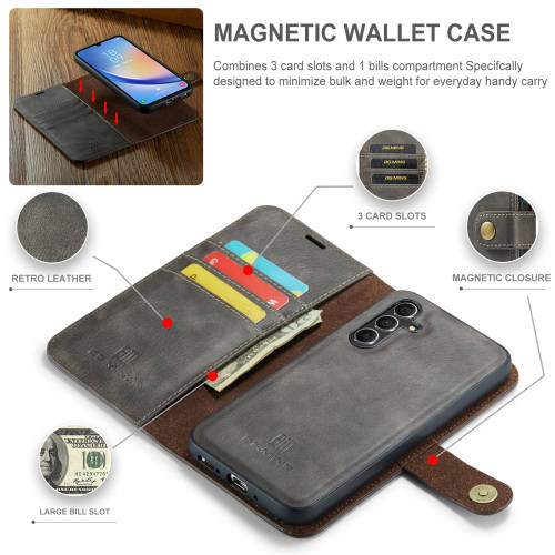 Detachable wallet leather case shockproof case for Samsung A34 Samsung Galaxy A34