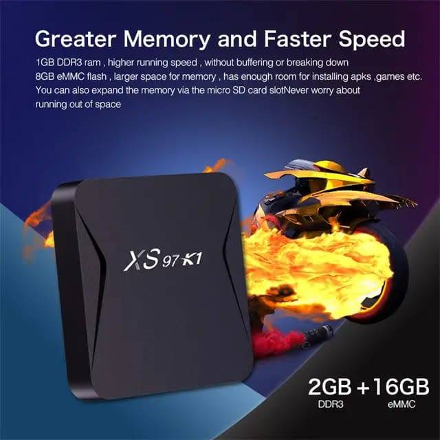 Xs97 K1 Android 10 4K TV Box 2GB Ram 16GB ROM Dual Wifi TV Box for Millo