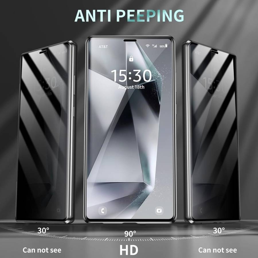 Anti peep magnetic case cover for Samsung S24 series