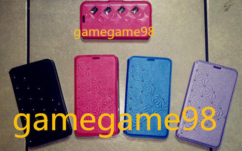 High quality leather flip case with card slot for Samsung galaxy Note3-s5-s4-s4mini-s3mini- iphone5