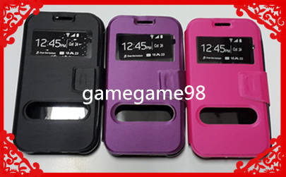 Luxury flipcase cover with stand for Samsung galaxy J1 ACE SM-J110 with tempered glass