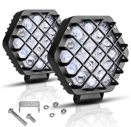 1pcs 48W Spot With Stone Guard ( black   colour)