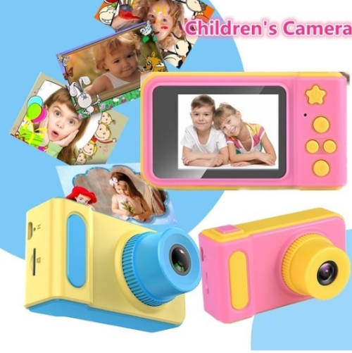 *Children's mini digital camera 2 inch cartoon cute game camera toy children's birthday gift bab