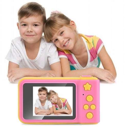 *Children's mini digital camera 2 inch cartoon cute game camera toy children's birthday gift bab