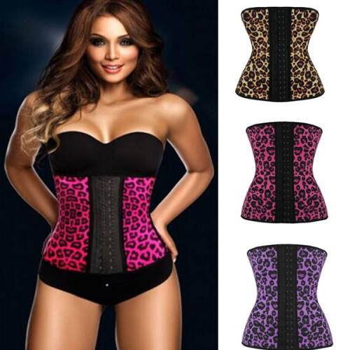 Leopard corset  Waist Abdomen Band (Leopard colour )  red  / yellow ,size : xxl/ xxxl